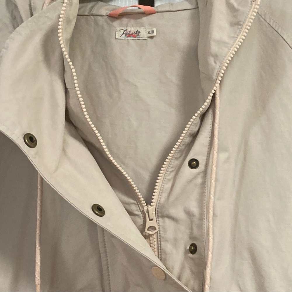 FAHERTY Women Jacket Anorak Hood Lightweight Zip Big pocket Coat Core Sz XL - Picture 9 of 16